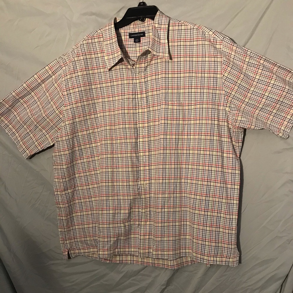 Lands End Short Sleeve Button Up